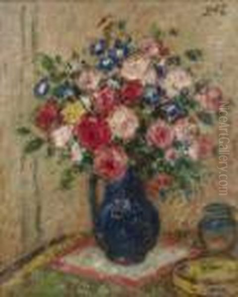 Roses Et Belles-de-jours Oil Painting by Georges dEspagnat