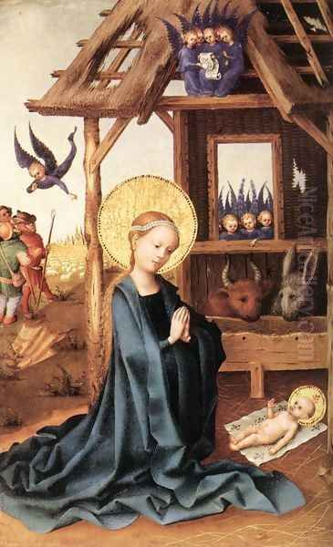 Adoration of the Child Jesus 1445 Oil Painting by Stefan Lochner