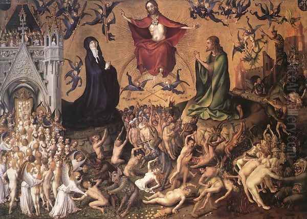 The Last Judgment c. 1435 Oil Painting by Stefan Lochner