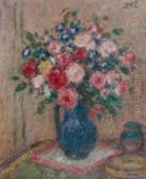 Roses Et Belle Oil Painting by Georges dEspagnat