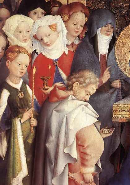 Presentation of Christ in the Temple (detail 1) 1447 Oil Painting by Stefan Lochner