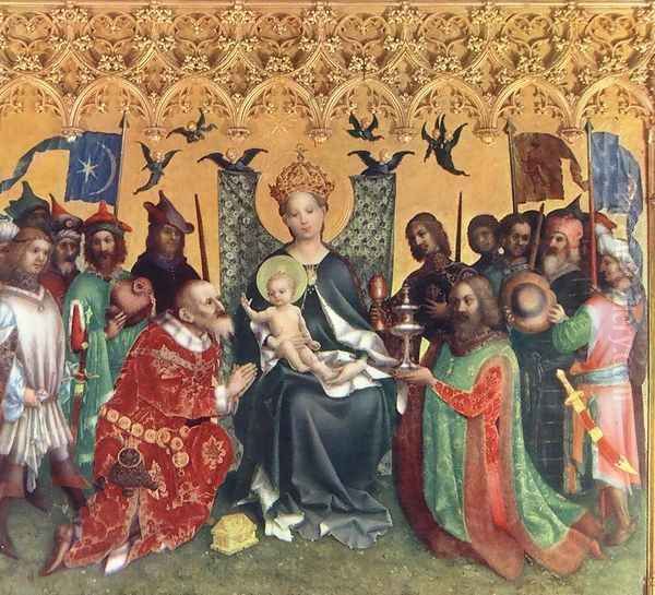 Adoration of the Magi c. 1440 Oil Painting by Stefan Lochner