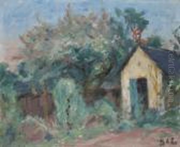 Paysage -gartenhaus Oil Painting by Georges dEspagnat