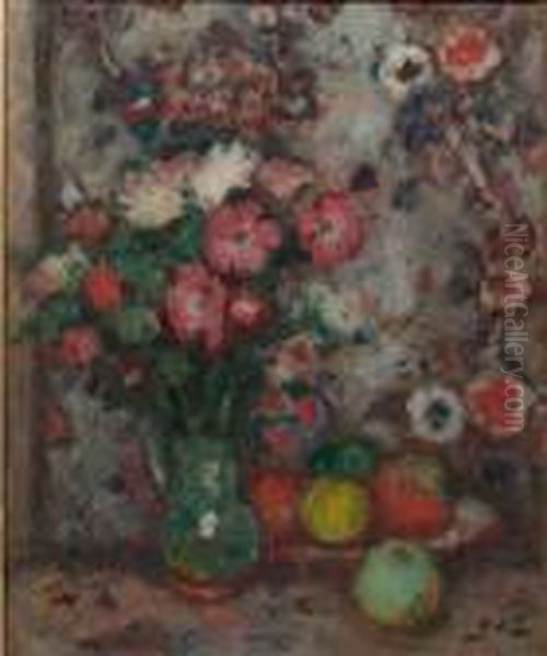 Bouquet Et Fruits Oil Painting by Georges dEspagnat