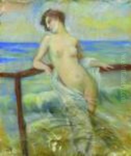 Baigneuse Oil Painting by Georges dEspagnat