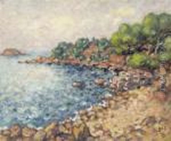 Coastal Landscape Oil Painting by Georges dEspagnat