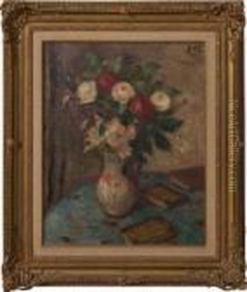 Bouquet De Fleurs Oil Painting by Georges dEspagnat