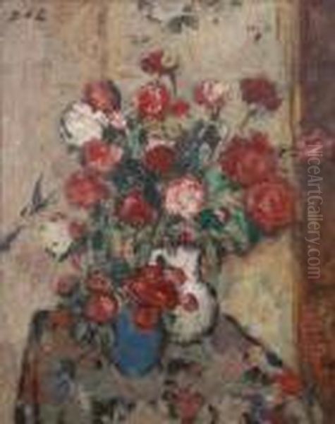 Nature Morte Avec Fleurs Oil Painting by Georges dEspagnat