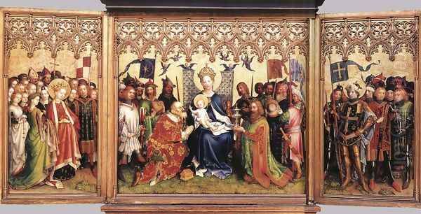 Altarpiece of the Patron Saints of Cologne Oil Painting by Stefan Lochner