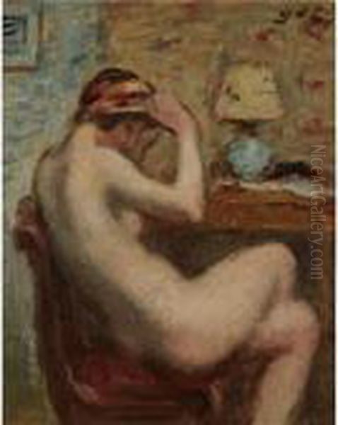 Femme Nue Assise by Georges dEspagnat