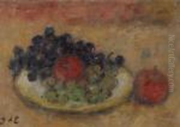 Coupe De Raisins Et Pommes Oil Painting by Georges dEspagnat