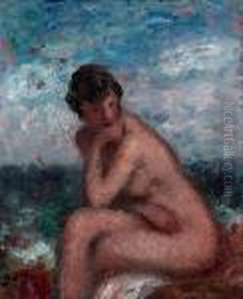 Baigneuse Oil Painting by Georges dEspagnat