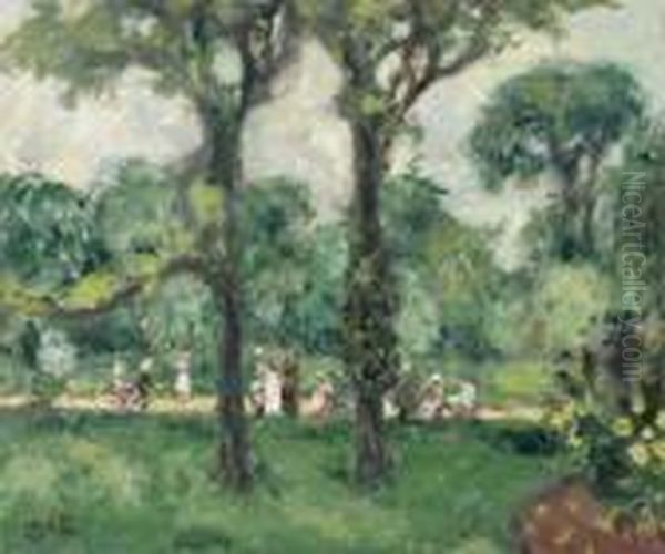 Le Jardin Du Luxembourg Oil Painting by Georges dEspagnat