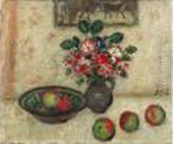 Fleurs Et Fruits Oil Painting by Georges dEspagnat