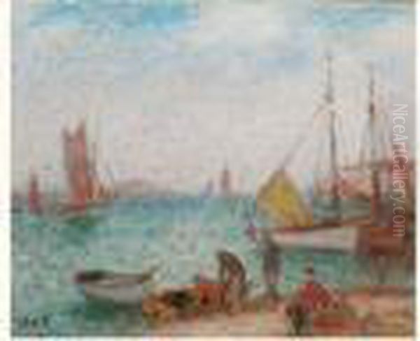 Thonniers A Saint-gilles Oil Painting by Georges dEspagnat