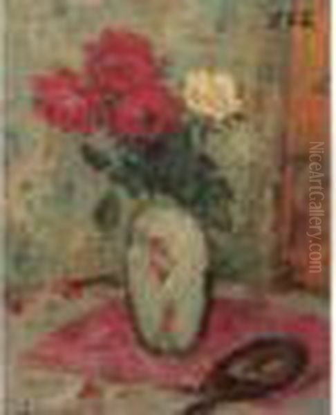 Bouquet Au Miroir Oil Painting by Georges dEspagnat