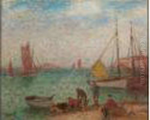 Thoniers A Saint-gilles Oil Painting by Georges dEspagnat