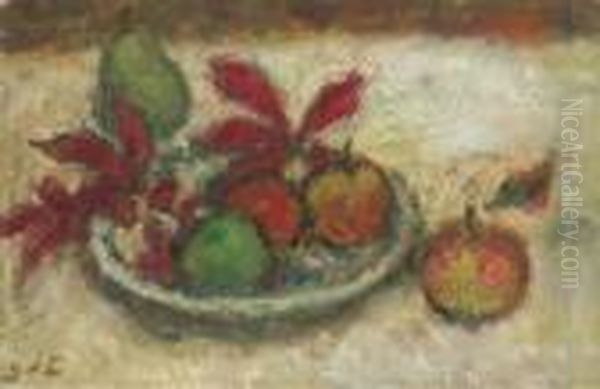 Nature Morte Aux Pommes Et Aux Poires Oil Painting by Georges dEspagnat