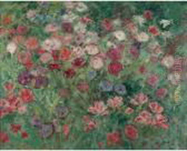 Grande Jette De Fleurs Oil Painting by Georges dEspagnat