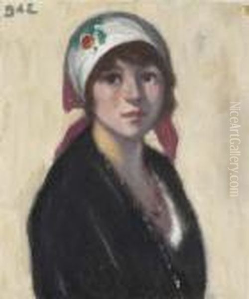 Femme Au Foulard by Georges dEspagnat