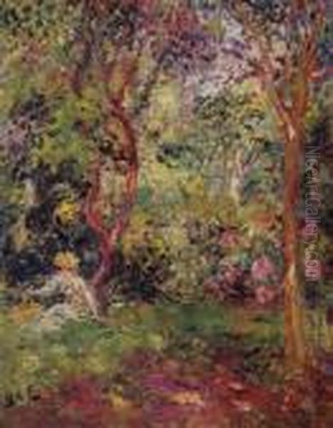 Femme Dans Le Jardin Oil Painting by Georges dEspagnat