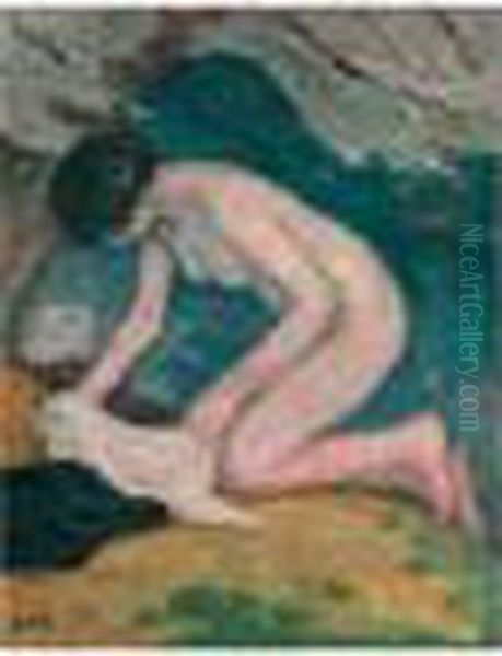 Baigneuse Oil Painting by Georges dEspagnat