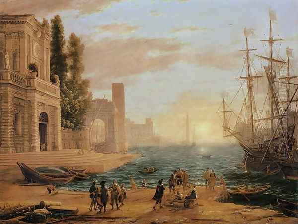 A Seaport, 1639 Oil Painting by Claude Lorrain (Gellee)