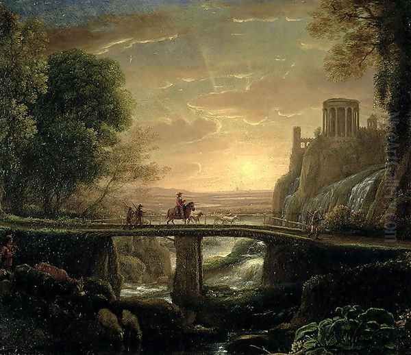 Landscape with an Imaginary View of Tivoli, 1642 Oil Painting by Claude Lorrain (Gellee)