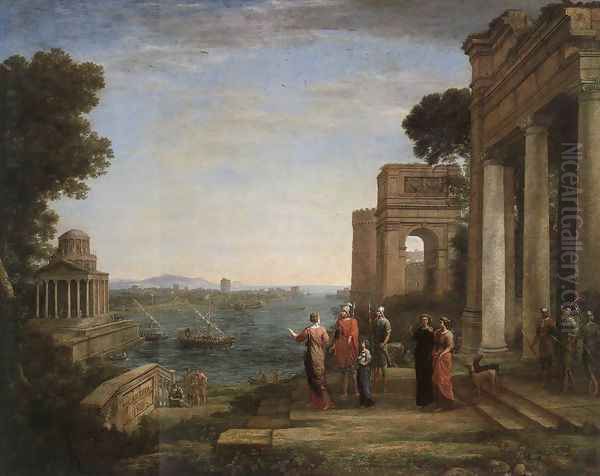 Aeneas's Farewell to Dido in Carthago 1676 Oil Painting by Claude Lorrain (Gellee)