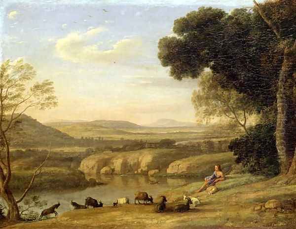 Pastoral Landscape Oil Painting by Claude Lorrain (Gellee)