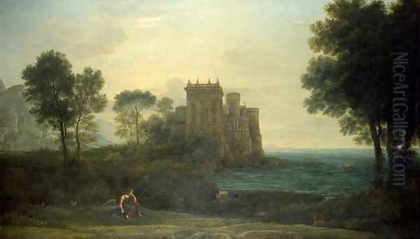 The Enchanted Castle Oil Painting by Claude Lorrain (Gellee)