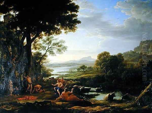 Apollo flaying Marsyas Oil Painting by Claude Lorrain (Gellee)