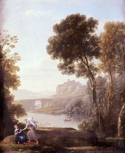 Landscape with Hagar and the Angel, 1646 Oil Painting by Claude Lorrain (Gellee)