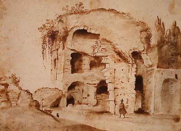 A Ruin on the Palatine Oil Painting by Claude Lorrain (Gellee)