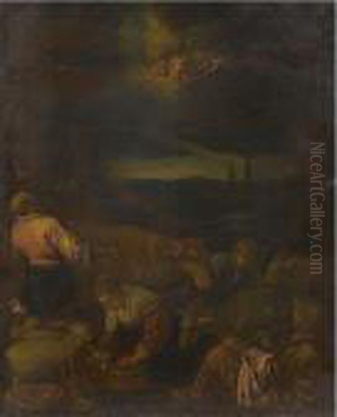 The Annunciation To The Shepherds Oil Painting by Jacopo Bassano (Jacopo da Ponte)