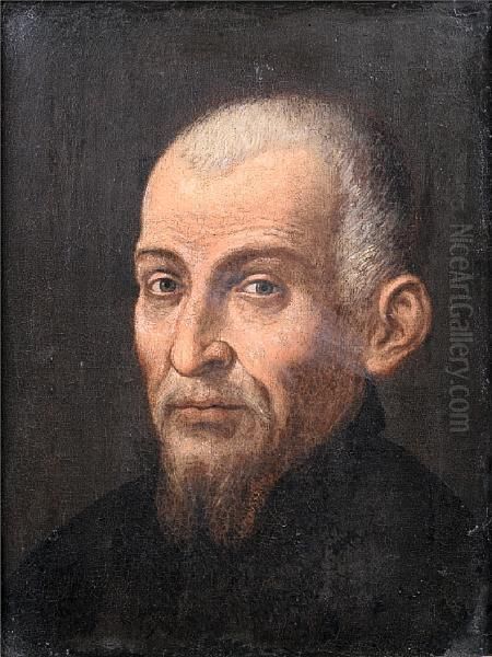 Portrait Of A Bearded Gentleman Oil Painting by Jacopo Bassano (Jacopo da Ponte)