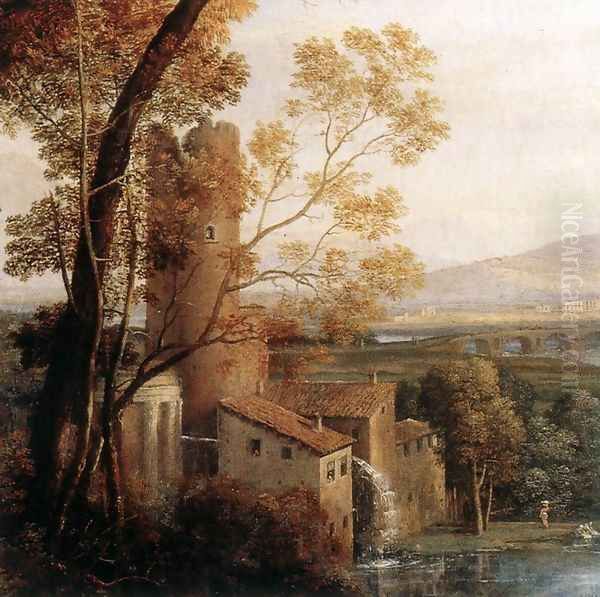 Landscape with Dancing Figures (detail) 1648 Oil Painting by Claude Lorrain (Gellee)