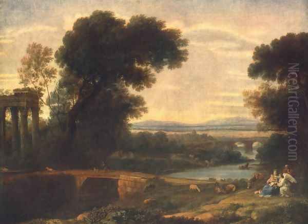 Landscape with the Rest on the Flight into Egypt 1666 Oil Painting by Claude Lorrain (Gellee)