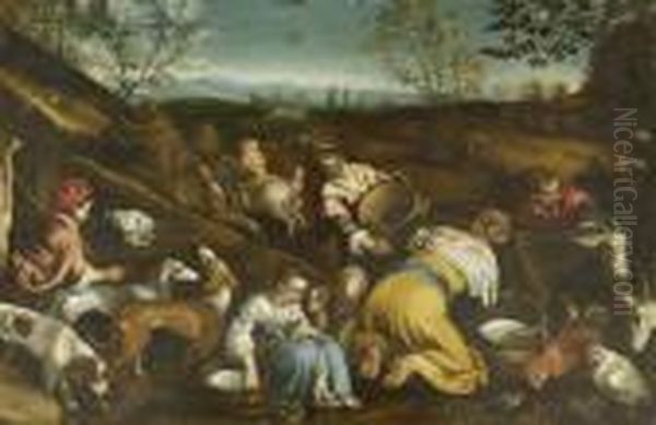 Allegory Of Spring Oil Painting by Jacopo Bassano (Jacopo da Ponte)