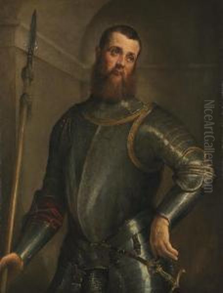 Portrait Of A Military Commander Oil Painting by Jacopo Bassano (Jacopo da Ponte)