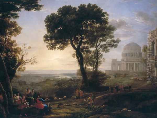 Imaginary View of Delphi with a Procession Oil Painting by Claude Lorrain (Gellee)