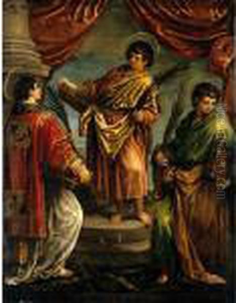 Three Martyr Saints Oil Painting by Jacopo Bassano (Jacopo da Ponte)