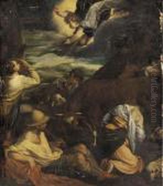 The Annunciation To The Shepherds Oil Painting by Jacopo Bassano (Jacopo da Ponte)