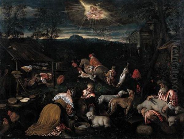 La Primavera Oil Painting by Jacopo Bassano (Jacopo da Ponte)