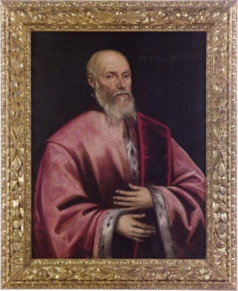 Ritratto Del Senatore Pietro Da Ponteolio Oil Painting by Leandro Bassano