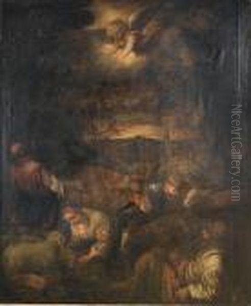 The Annunciation To The Shepherds Oil Painting by Leandro Bassano