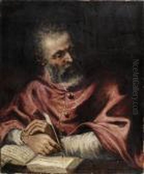 Portrait Of A Cardinal Oil Painting by Leandro Bassano