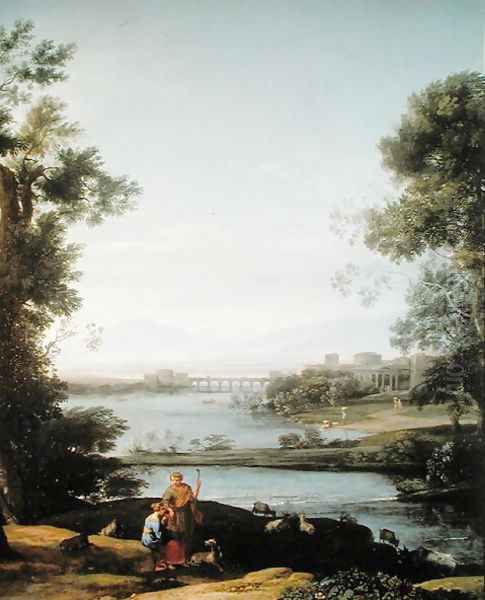 Pastoral Landscape 2 Oil Painting by Claude Lorrain (Gellee)