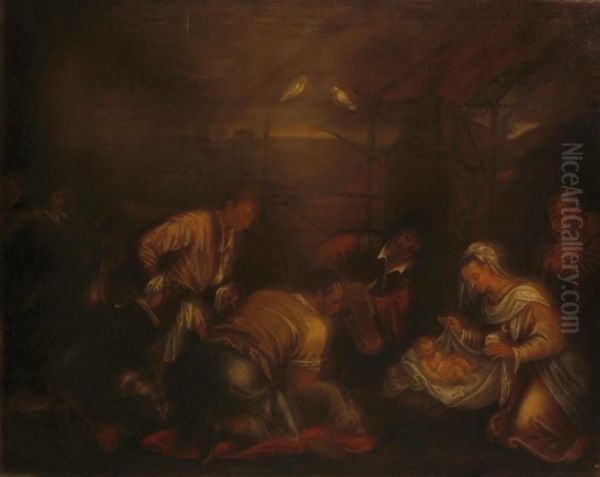 L'adorazione Dei Pastori Oil Painting by Leandro Bassano