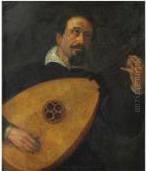 Suonatore Di Liuto Oil Painting by Leandro Bassano